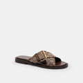 Coach Outlet Crisscross Buckle Sandal In Signature Jacquard